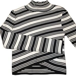 Striped Mock Neck Shirt - Size L​​